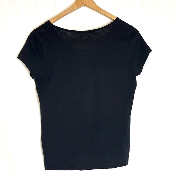 St. John’s Bay Black Sequin Embellished Top EUC 100% Cotton MP - Picture 2 of 4